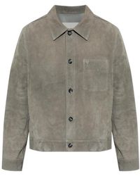 Ami Paris - Logo Detailed Button-Up Jacket - Lyst