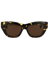 Bottega Veneta - Eyewear Rectangle Frame Sunglasses - Lyst