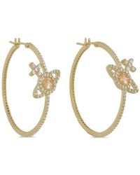 Vivienne Westwood - Olympia Embellished Hoop Earrings - Lyst