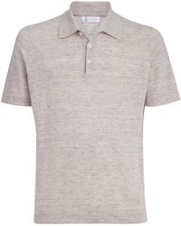 Brunello Cucinelli - Short Sleeved Knitted Polo Shirt - Lyst