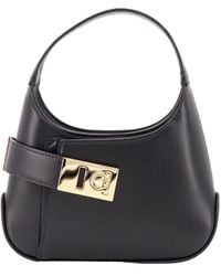 Ferragamo - Hobo Gancini-Buckle Mini Tote Bag - Lyst