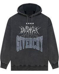 Givenchy - Logo Embroidered Drawstring Hoodie - Lyst