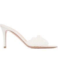 Gianvito Rossi - Yvonne Mule Open-Toe Pointed-Toe High-Heeled Sandals - Lyst