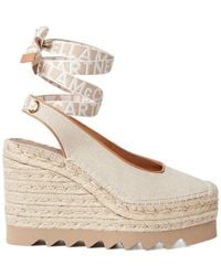 Stella McCartney - Gaia Wedge Slingback Espadrilles - Lyst