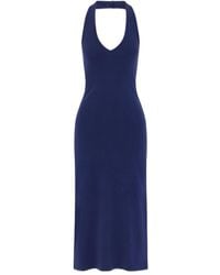 Nili Lotan - Knitted Backless Midi Dress - Lyst