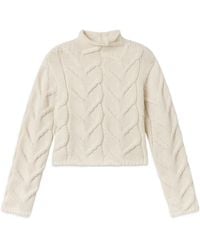 FRAME - Cable-Knit Roll-Neck Sweater - Lyst