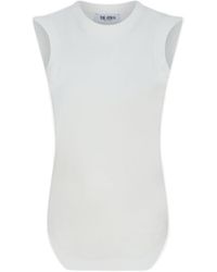 The Attico - The Logo Embroidered Tank Top - Lyst