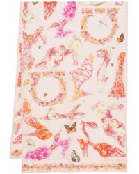 Ferragamo - Ferragamo Floral Print Scarf - Lyst