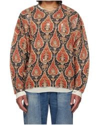 R13 - Oversized Printed Crew Neck Sweater - Lyst
