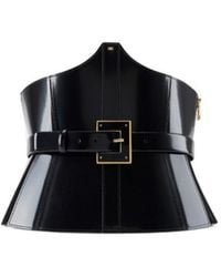 Elisabetta Franchi - Patent Corset Belt - Lyst