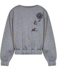 GIUSEPPE DI MORABITO - 3D Rose Detail Sweatshirt - Lyst