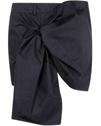 N°21 - Draped Bow Mini Skirt - Lyst