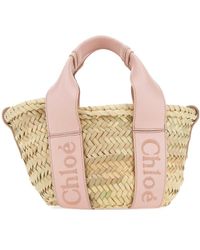 Chloé - Small Sense Raffia Tote Bag - Lyst