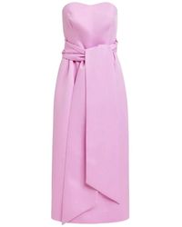 Essentiel Antwerp - Strapless Midi Dress With Wrap-Belt - Lyst