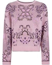Twinset - Jacquard Crew Neck Knitted Sweater - Lyst