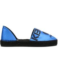 KENZO - Logo Satin Flats - Lyst