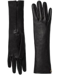 Gucci - Leather Gloves With Double G - Lyst