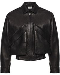 Magda Butrym - Classic Collar Vintage Leather Jacket - Lyst