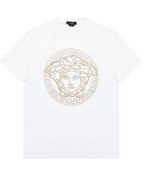 Versace - Embellished Crewneck T-Shirt - Lyst
