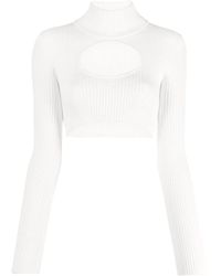 Courreges - Courrèges Cut-Out High Neck Jumper - Lyst