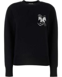 Burberry - Mirrored Horse Intarsia-Knit Crewneck Jumper - Lyst