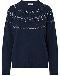 Liu Jo - Embellished Crewneck Jumper - Lyst