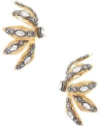 Balenciaga - Bloom Crystal-Embellished-Tone Earrings - Lyst
