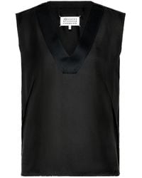 Maison Margiela - Sleeveless V-Neck Top - Lyst