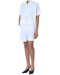 Max Mara - Bchpittura Asymmetric Short-Sleeve Shirt - Lyst