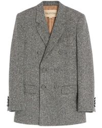 Valentino - Double-Breasted Long-Sleeved Blazer - Lyst