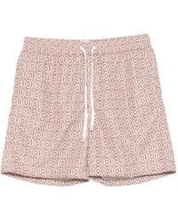 Eleventy - Geometric Pattern Swim Trunks - Lyst
