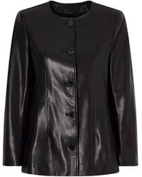 Nour Hammour - Maud Paneled Leather Jacket - Lyst