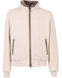 Moorer - Shearling-Collar Zip-Front Jacket - Lyst