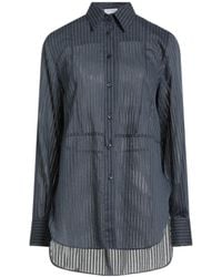 Brunello Cucinelli - Striped Long-Sleeve Shirt - Lyst
