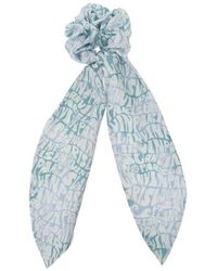 Lanvin - Logo-Pattern Scrunchie - Lyst