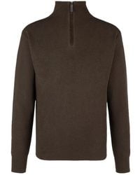 Tod's - Half-Zip Ribbed Sweater - Lyst