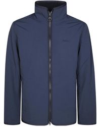 Barbour - Logo Embroidered Reversible Fleece Jacket - Lyst