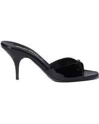 Miu Miu - Logo-Detailed Slip-On Mules - Lyst