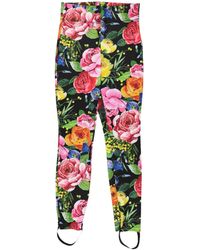 Dolce & Gabbana - Floral Print Casual Pants - Lyst