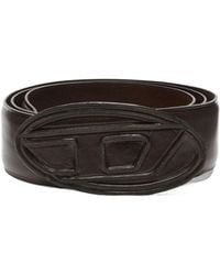 DIESEL - B-1Dr Scratch Leather Belt - Lyst