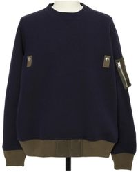 Sacai - Panelled Zip-Fastening Sweater - Lyst