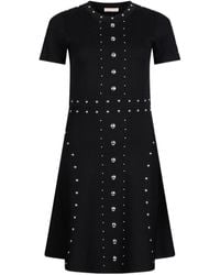 Liu Jo - Studded Knitted Mini Dress - Lyst