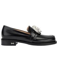 Mach & Mach - Mach Mach Galaxy Embellished Stacked Heel Loafers - Lyst