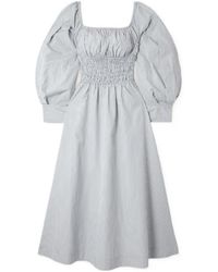 Altuzarra - Stripe Cotton Mid-Length Dress - Lyst