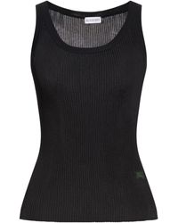 Burberry - Solid Color Sleeveless T-Shirt - Lyst