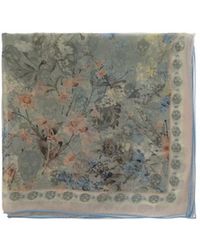 McQueen - Floral Patterned Silk Scarf - Lyst