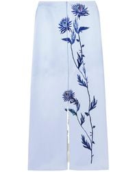 Altuzarra - Kat Floral-Print Silk-Satin Maxi Skirt - Lyst