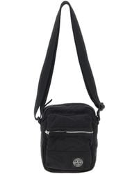 Stone Island - Logo Patch Zipped Messenger Bag - Lyst