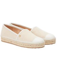 Gianvito Rossi - Leather-Trimmed Canvas Espadrilles - Lyst
