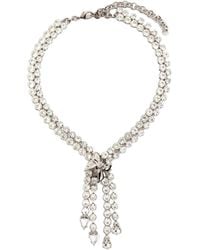 Alessandra Rich - Bow Embellished Necklace - Lyst